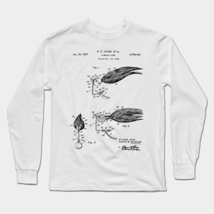 Patent Print - 1957 Fishing Lure Long Sleeve T-Shirt